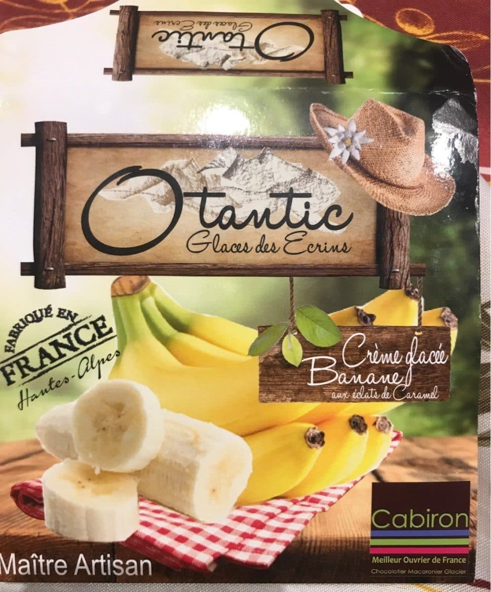 Cabiron Crème Glacée Banane aux Éclats de Caramel packshot