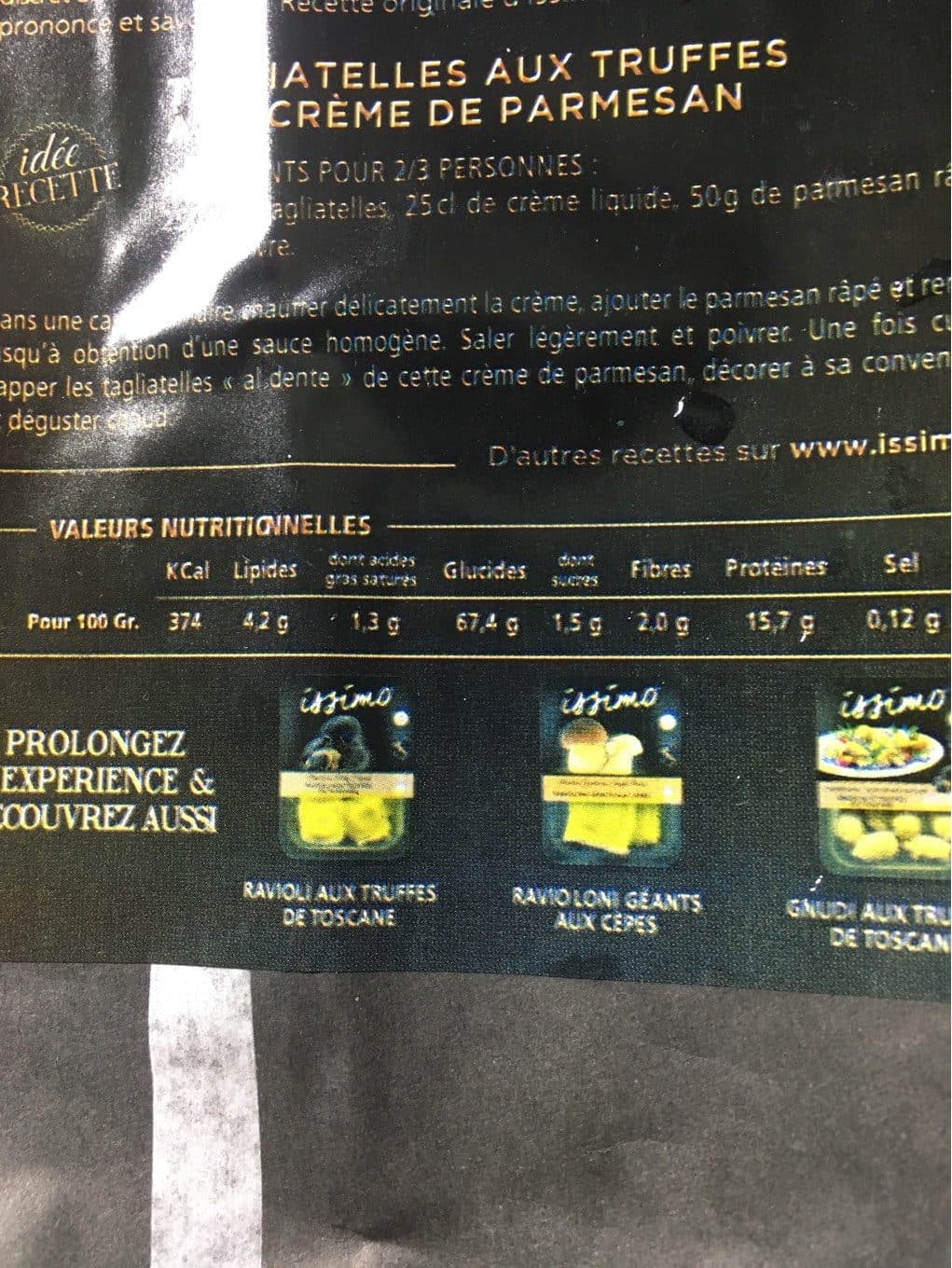 Issimo Tagliatelles aux truffes packshot