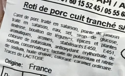 API / Aliance Rôti de porc cuit tranché packshot