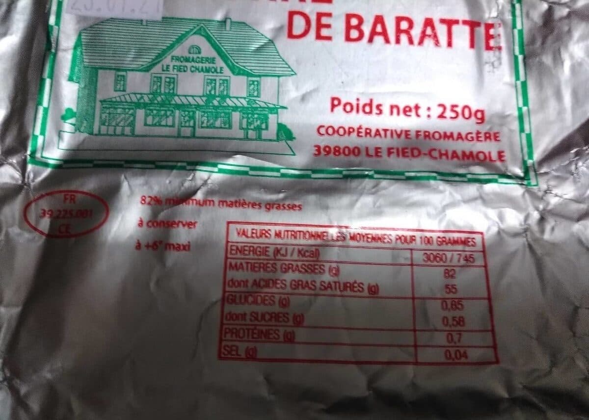 Beurre Beurre de Baratte packshot