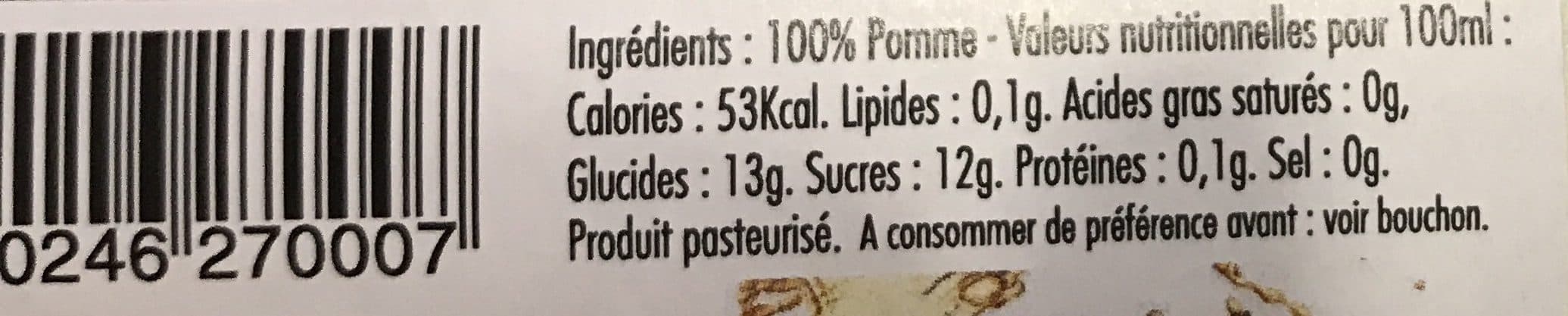 Exciteur De Papilles Pur jus pomme packshot