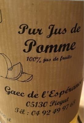 Gaec De L'esperance Pur Jus de pomme packshot