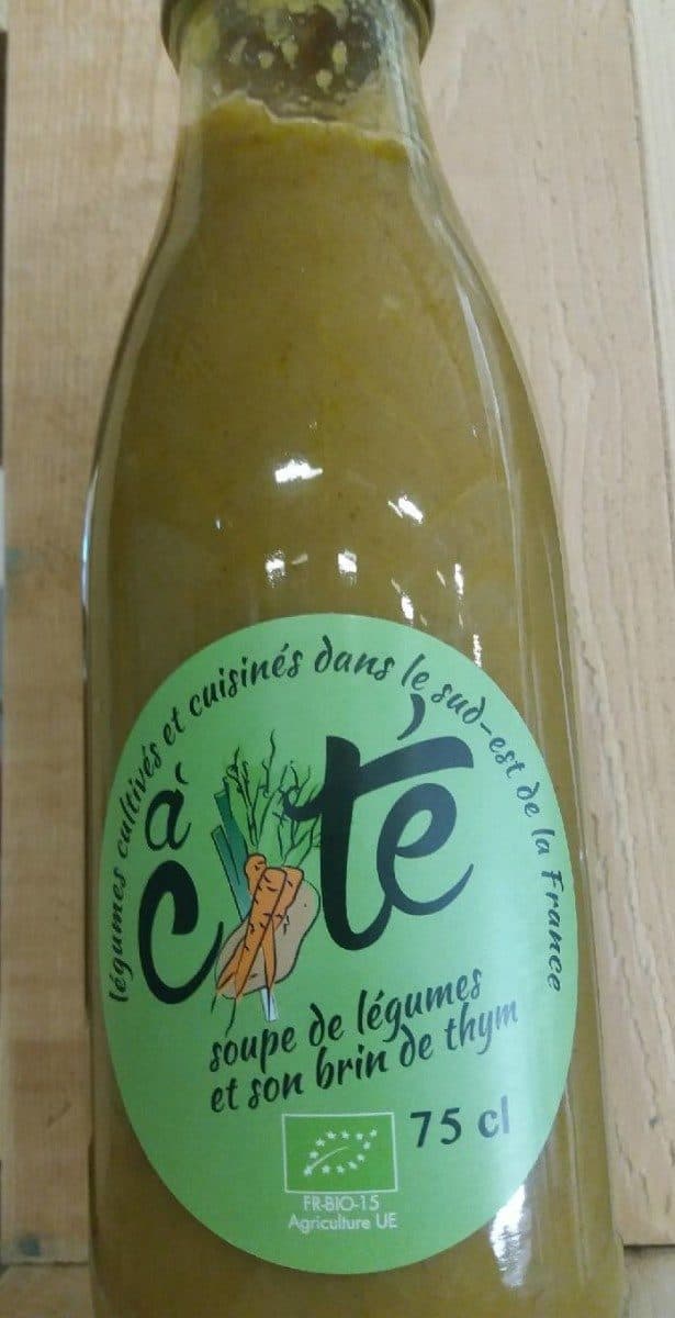 À coté Soupe de légumes et son brin de thym packshot