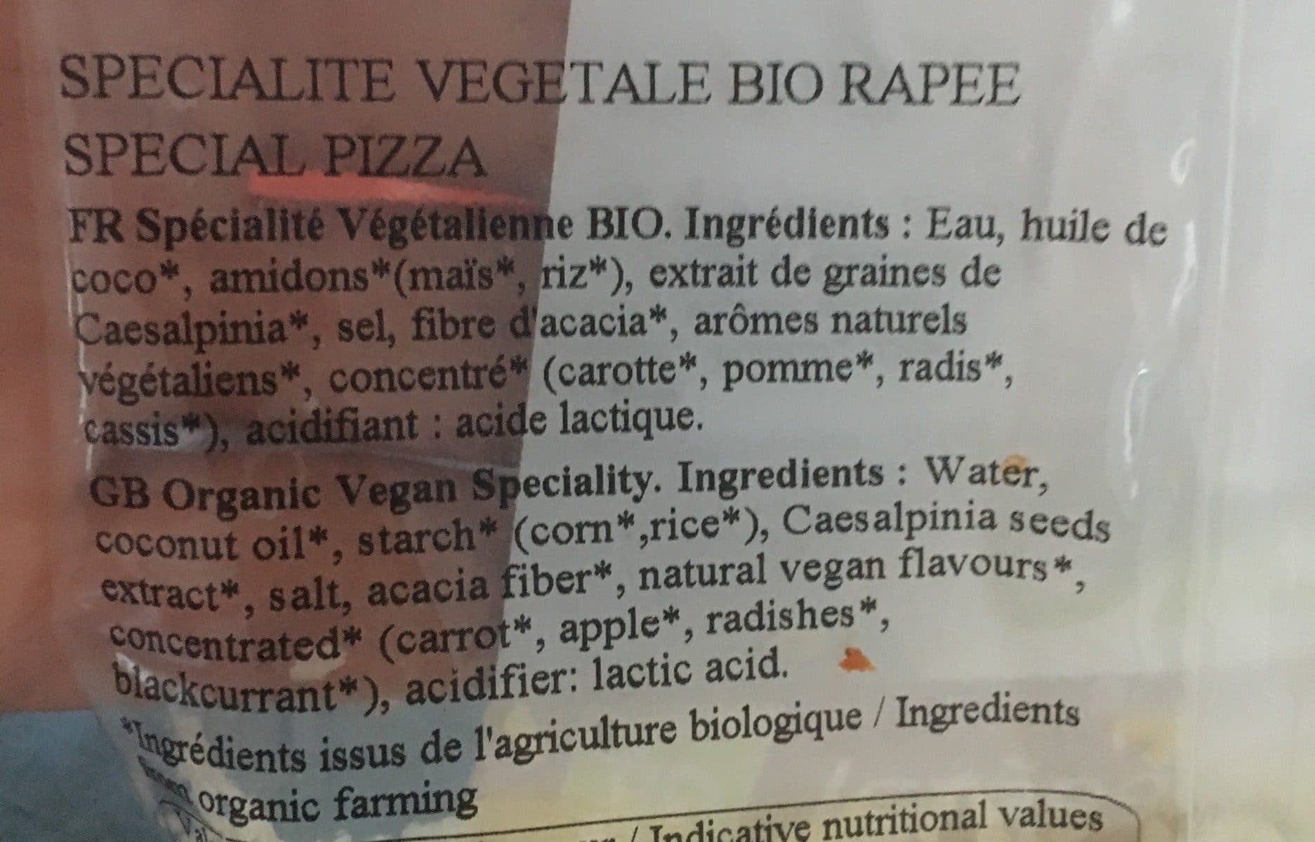 Open Food Facts Râpé vegetal packshot