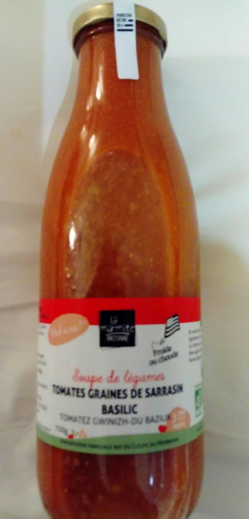 La Marmite Bretonne Soupe de légumes tomates graines de sarrasin basilic packshot
