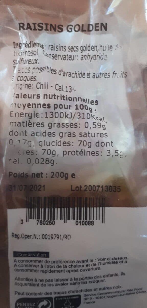 Kéo Raisin golden packshot