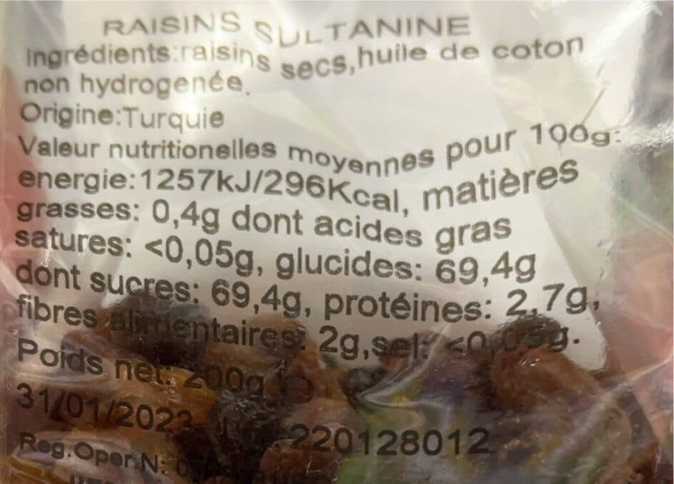 Kéo Raisin sultanine packshot