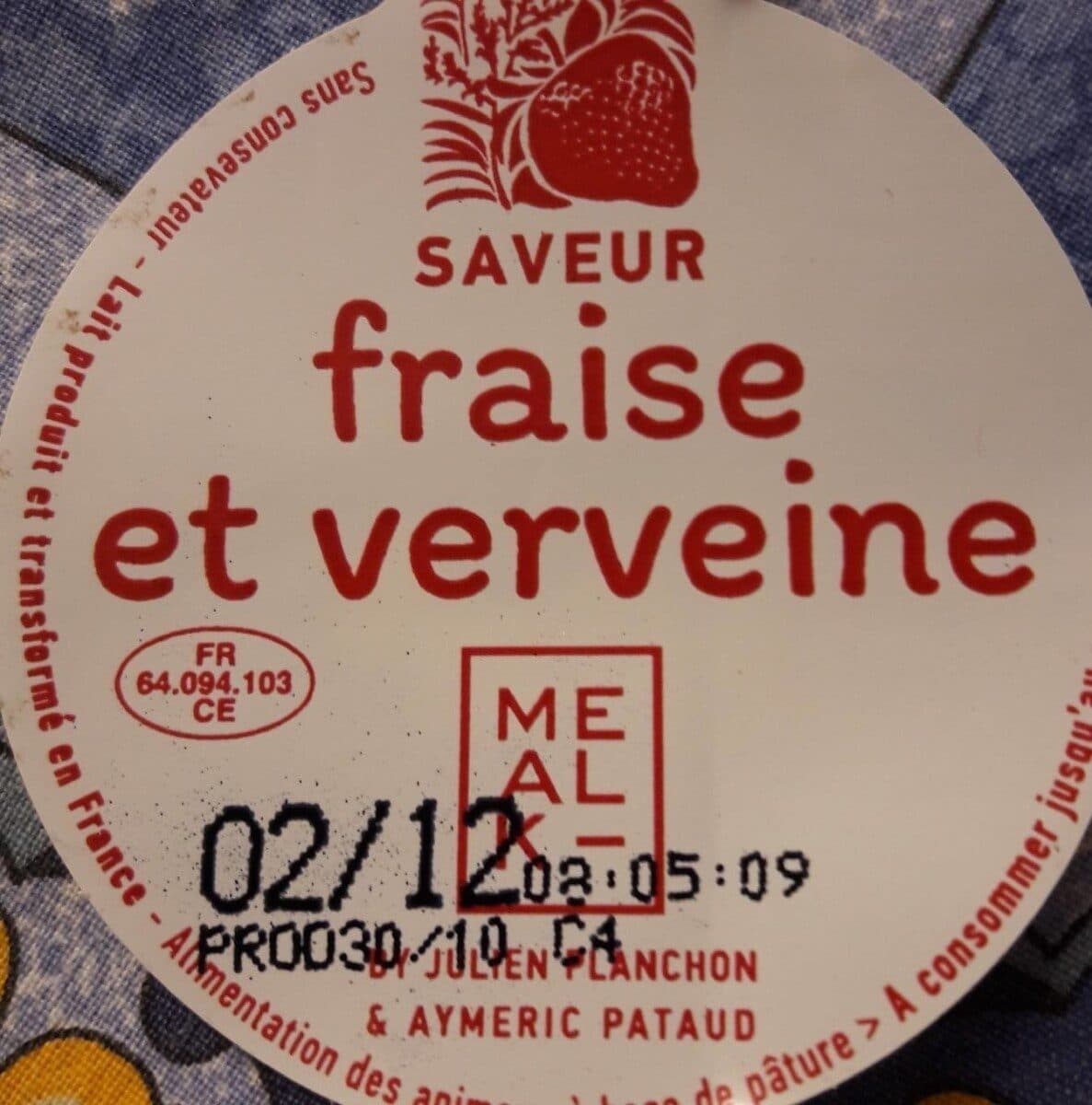 Mealk Saveur fraise et verveine packshot