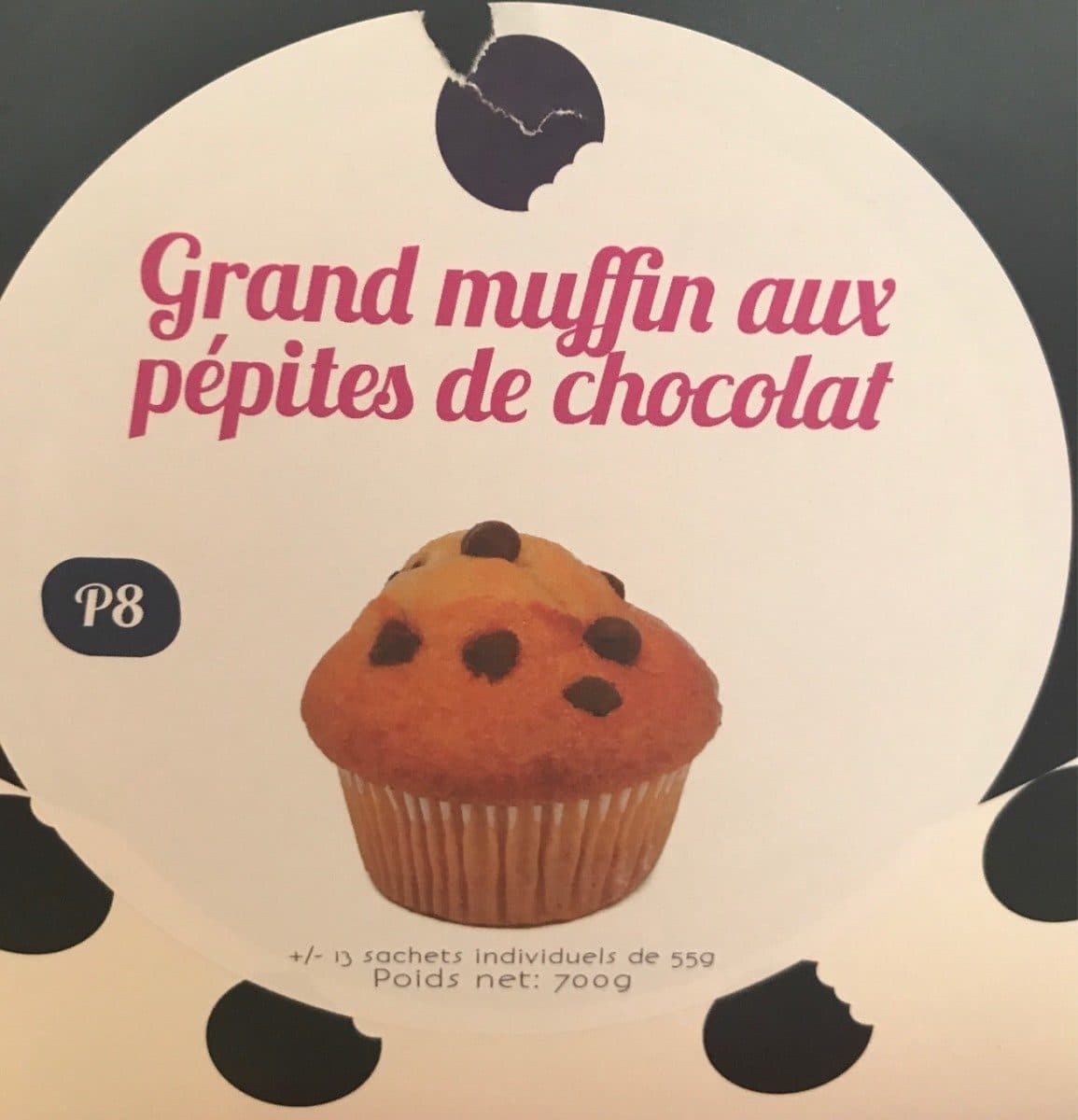 Open Food Facts Grand muffin aux pépites de chocolat packshot