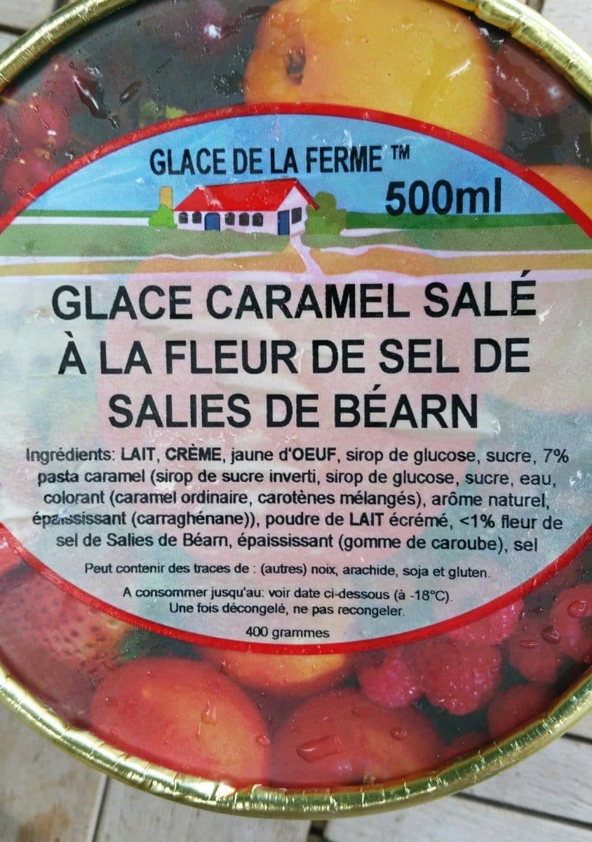 Glace de la Ferme Glace caramel salé à la fleur de sel de Salies de Béarn packshot