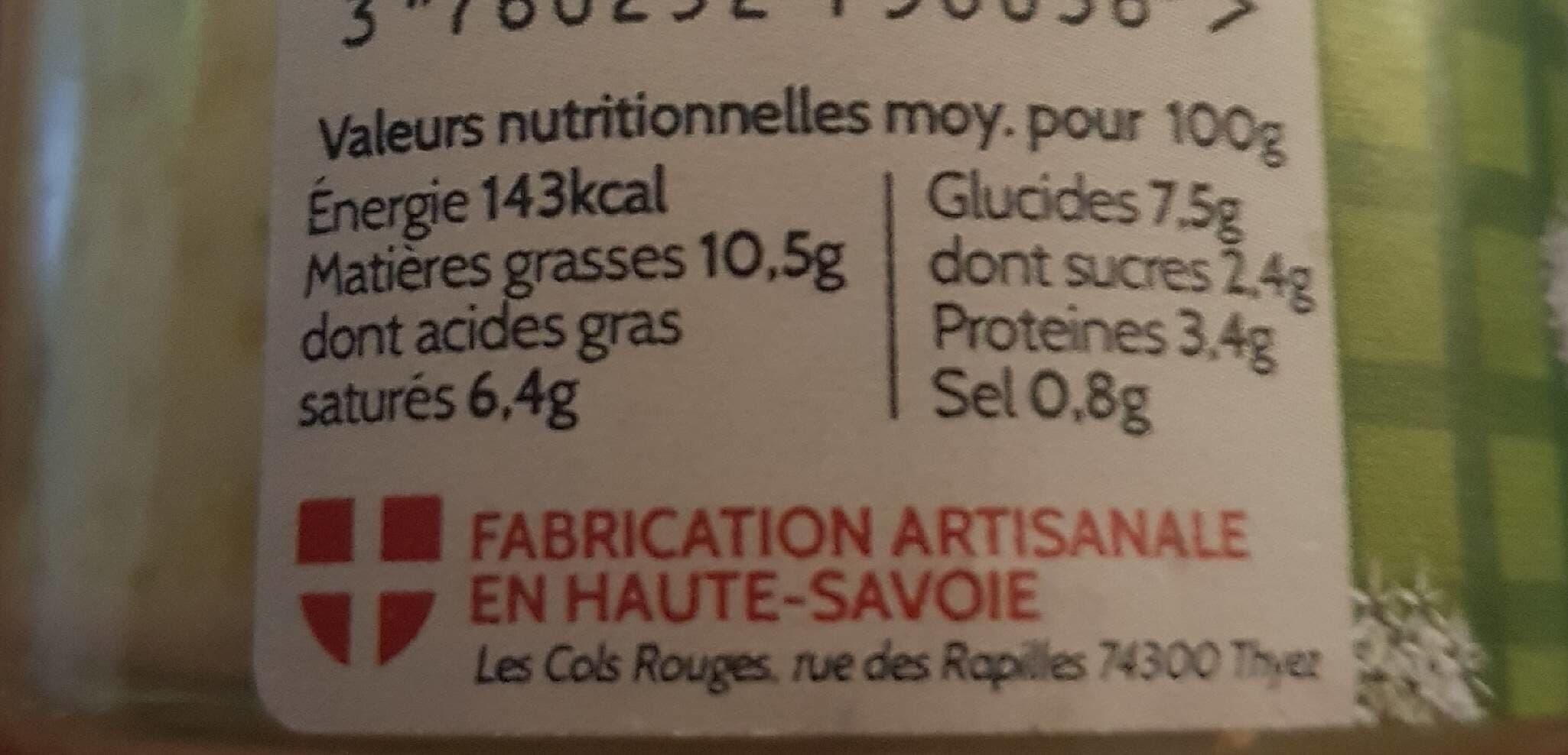 Les Cols Rouges Tartinable au chèvre packshot