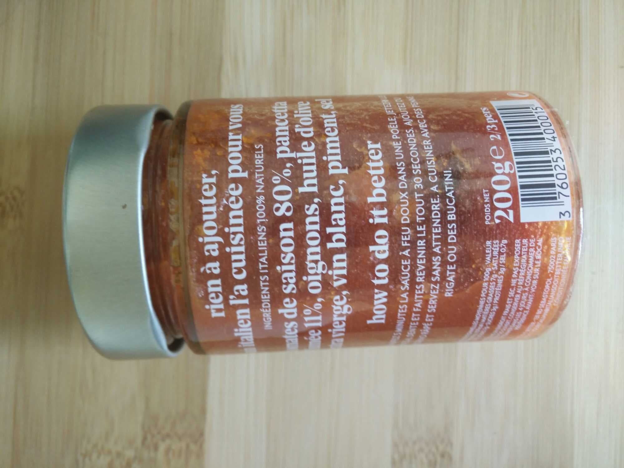 italians do it better Amatriciana - Tomates et guanciale packshot