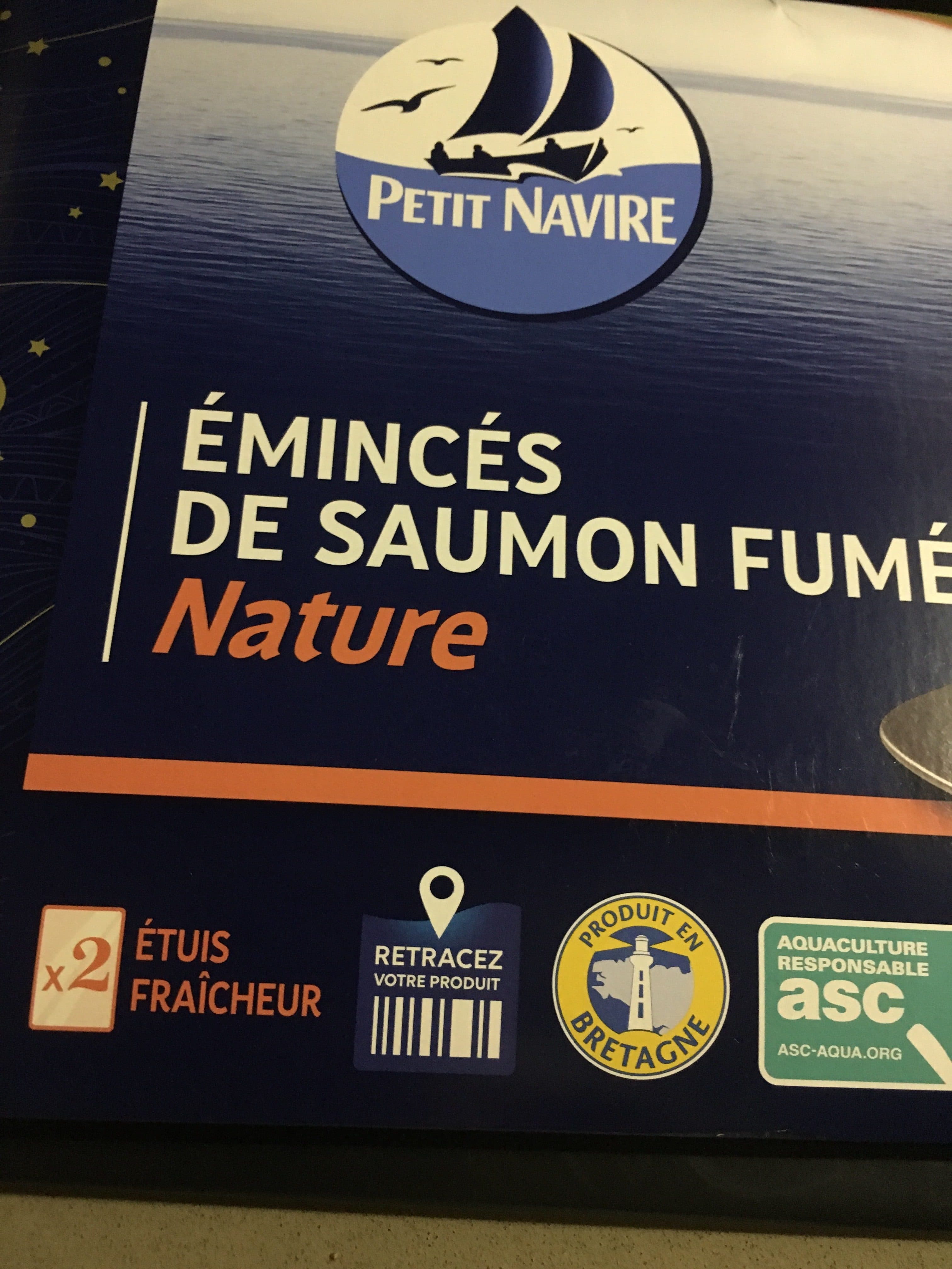 Petit Navire Emincés de Saumon fume packshot