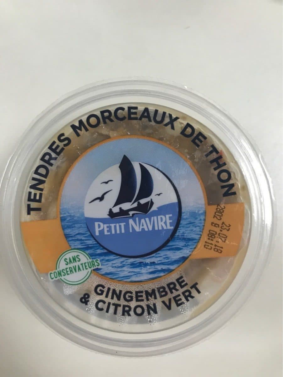 Petit Navire Tendre morceaux de thon Gingembre et citron vert packshot