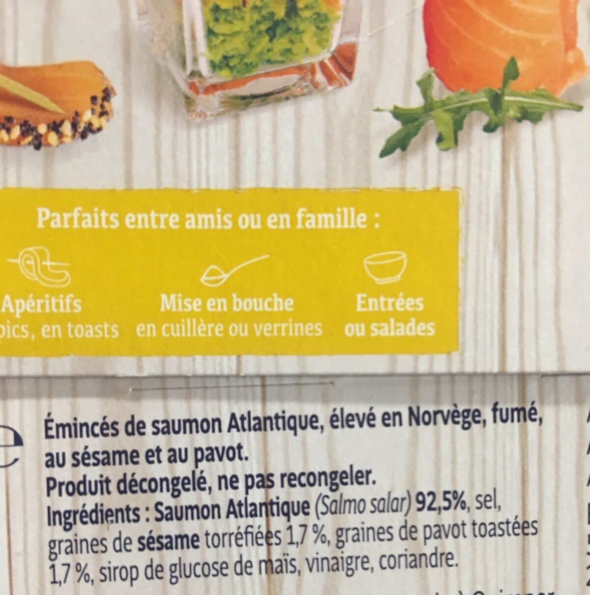 Petit Navire Eminces de saumon sesame et pavot packshot