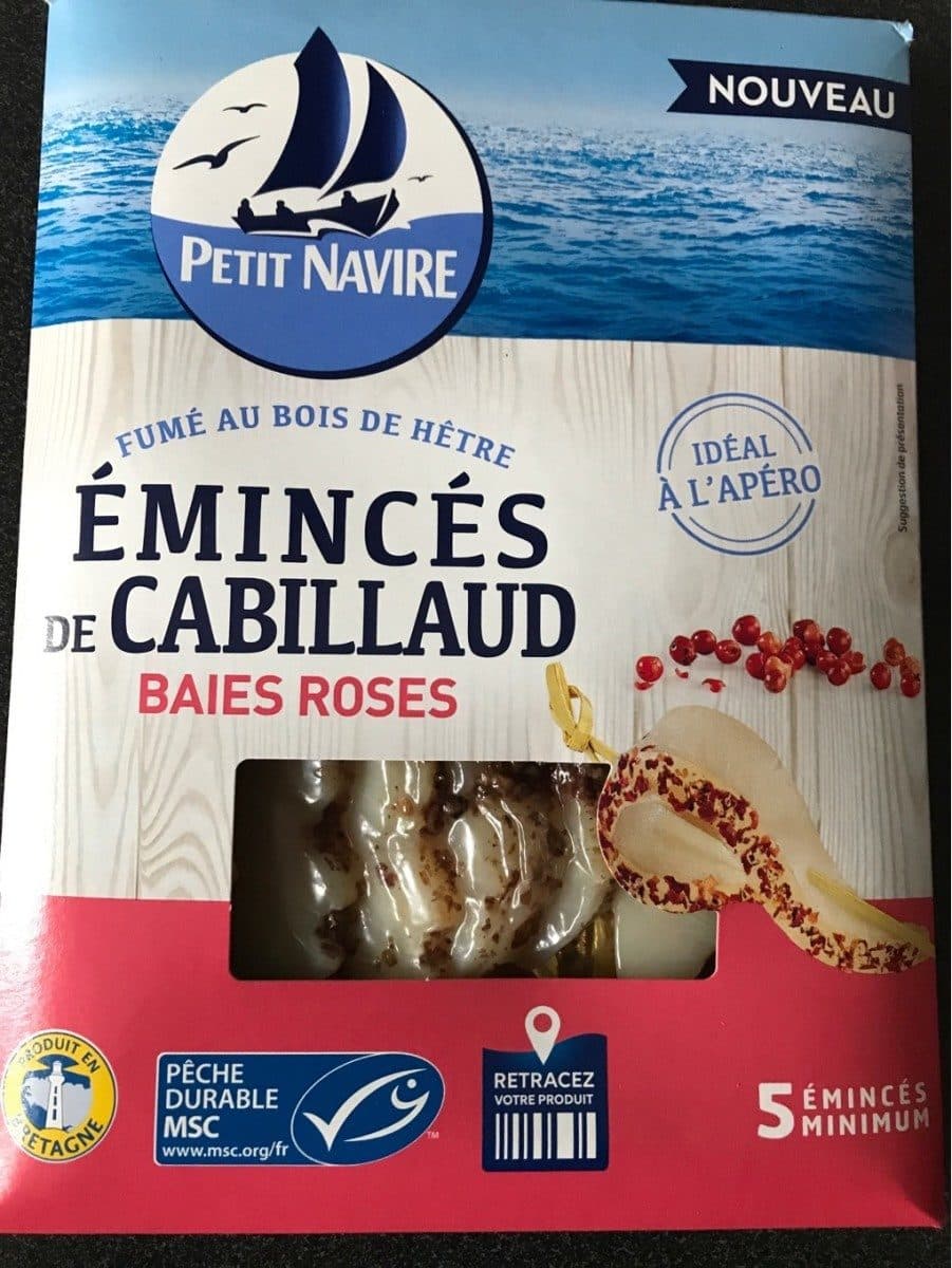 Petit Navire Eminces de cabillaud baies roses packshot