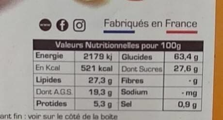 Open Food Facts Grands palmiers packshot