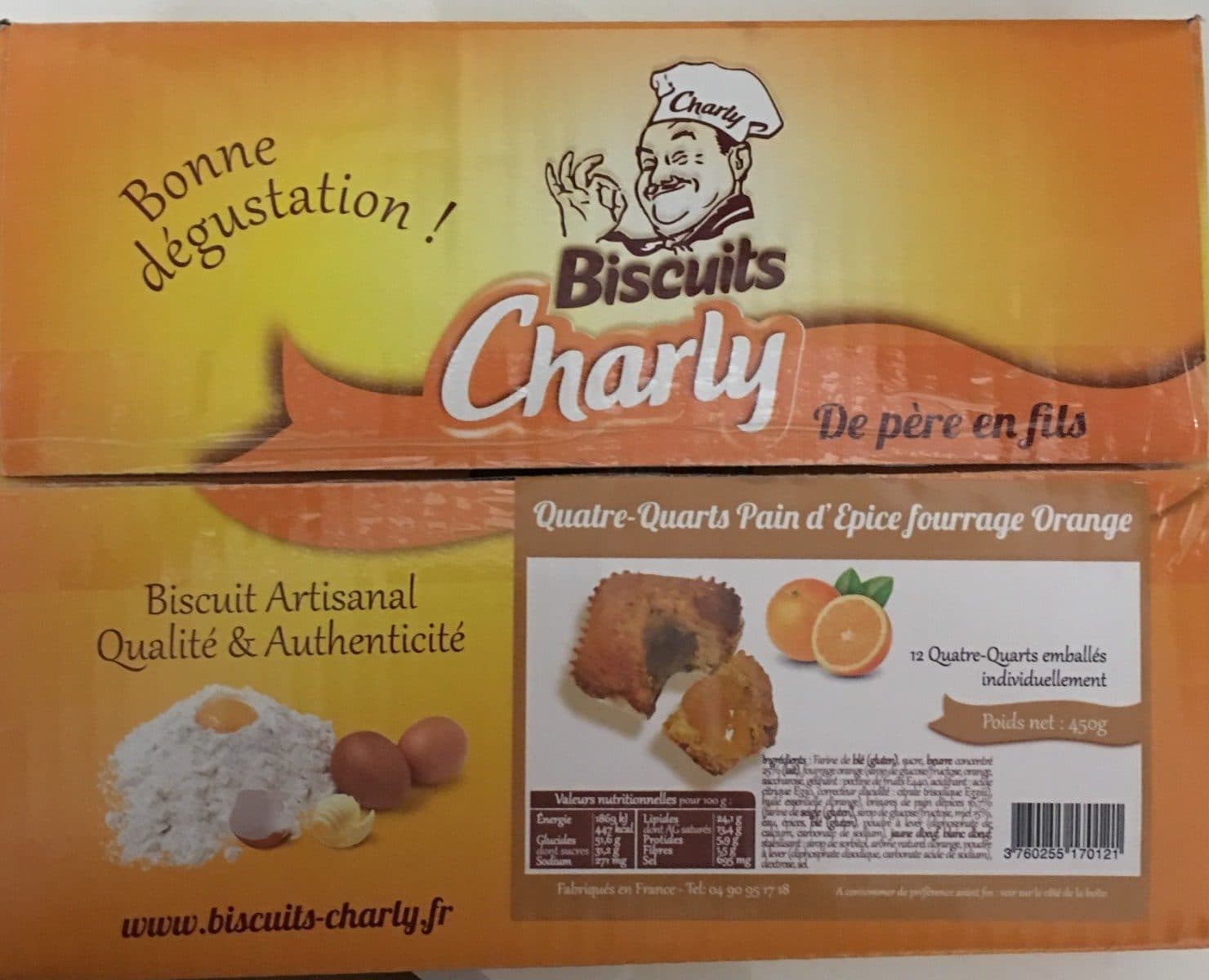 Open Food Facts Quatre quart pain epice fourrage orange packshot