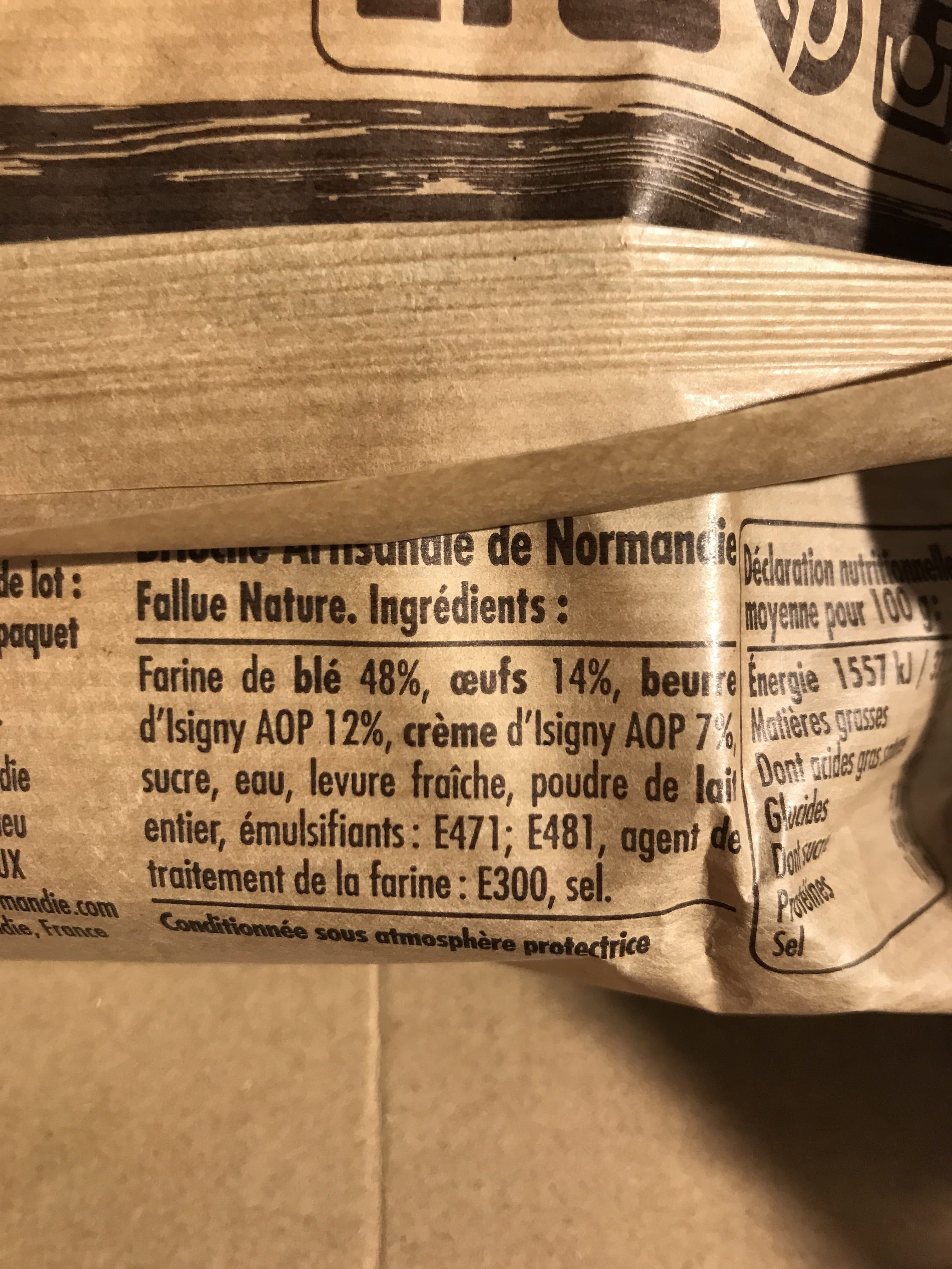 La Fallue Brioche artisanale nature packshot