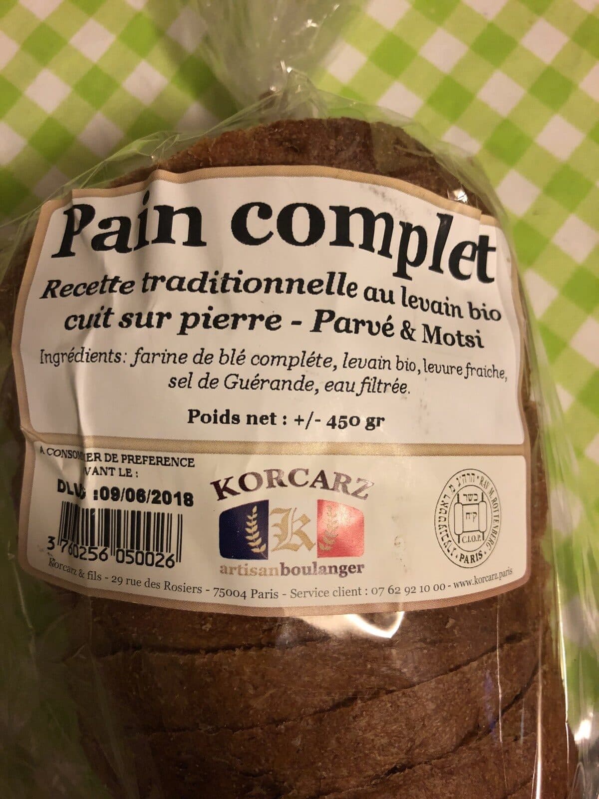 Open Food Facts Pain complet - recette tradionnelle au levain bio packshot