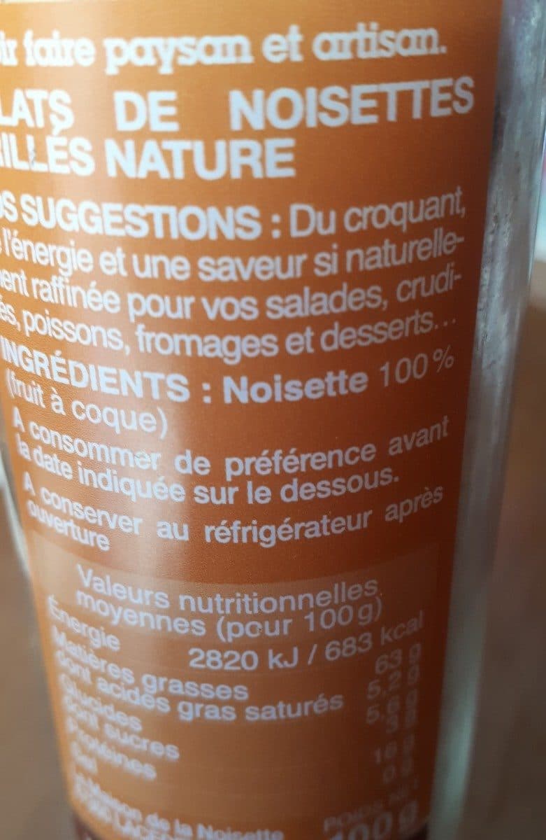 Open Food Facts Éclats de noisette nature packshot