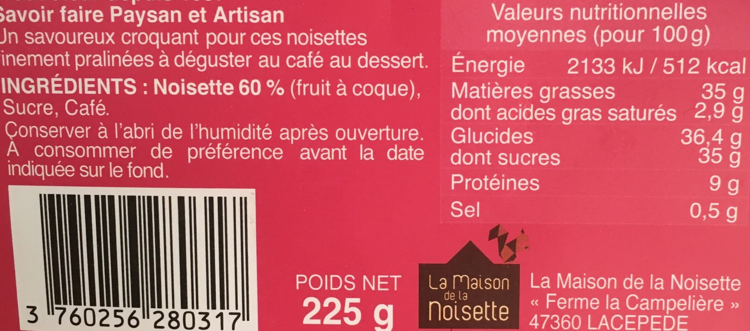 Open Food Facts Les pralinés packshot
