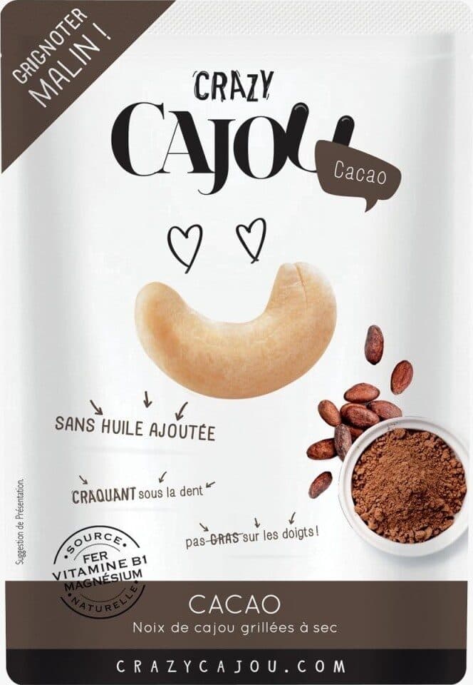 CrazyCajou Noix De Cajou Grillées à Sec Au Cacao packshot