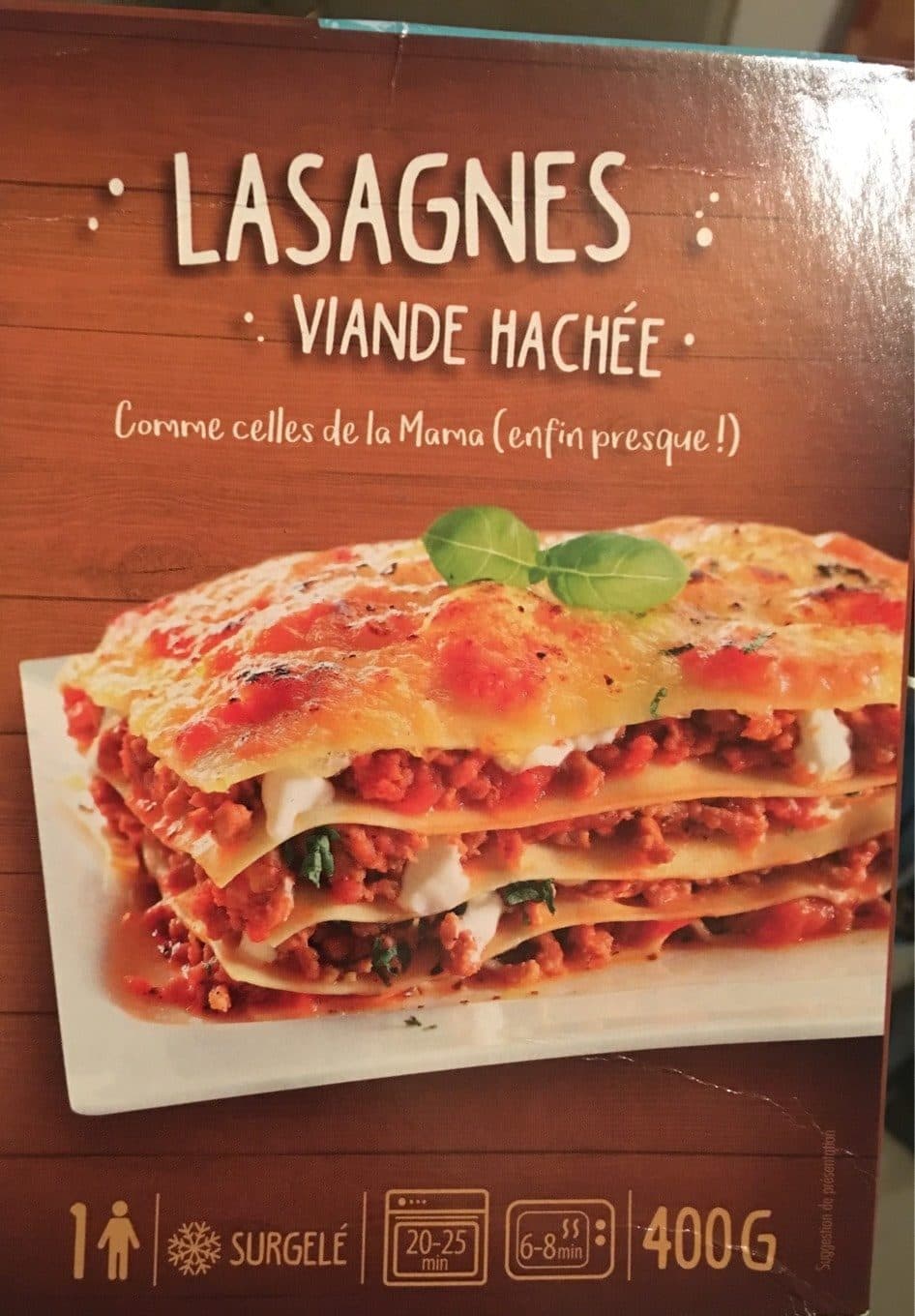 Comme Des Gormands Lasagnes viande hachée packshot