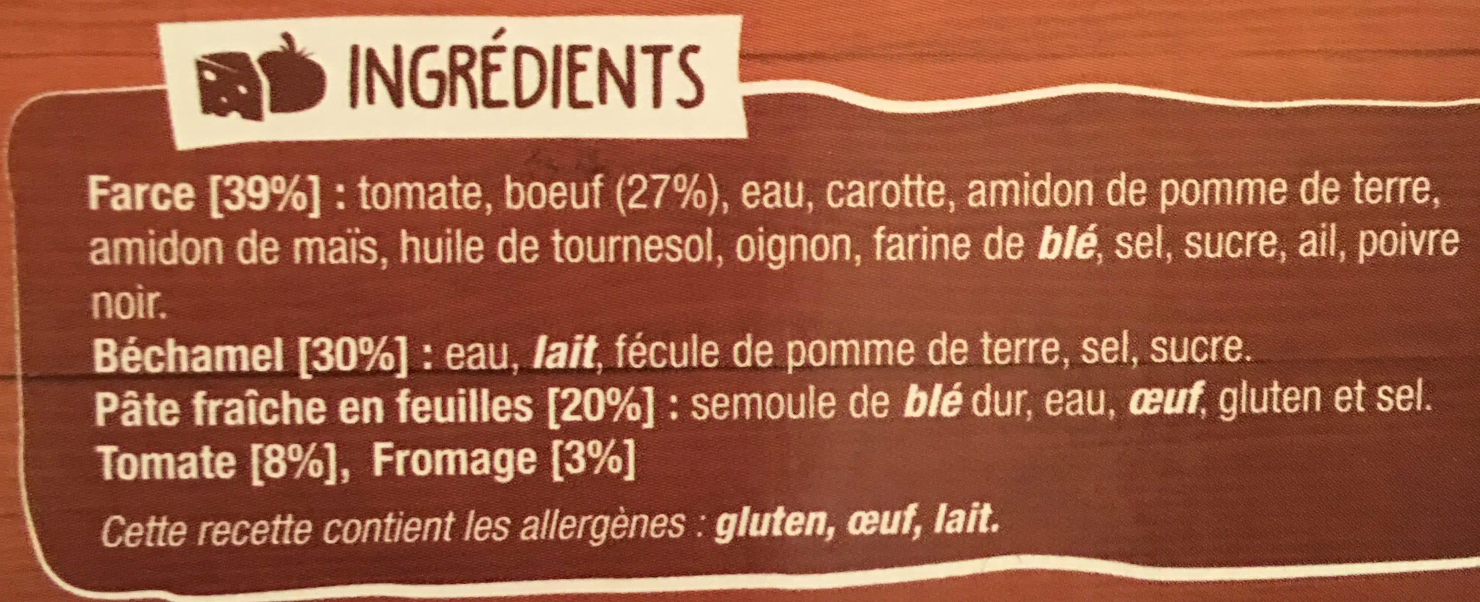 Comme Des Gormands Lasagnes viande hachée packshot