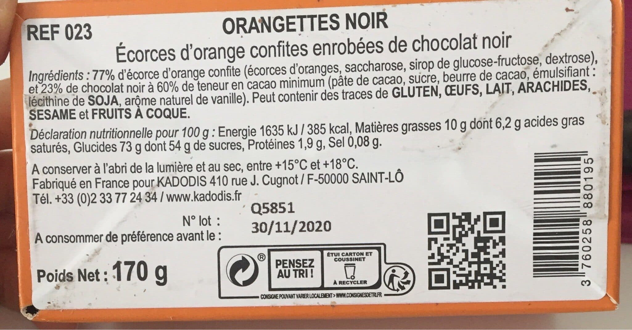 KADODIS ORANGETTES NOIR packshot
