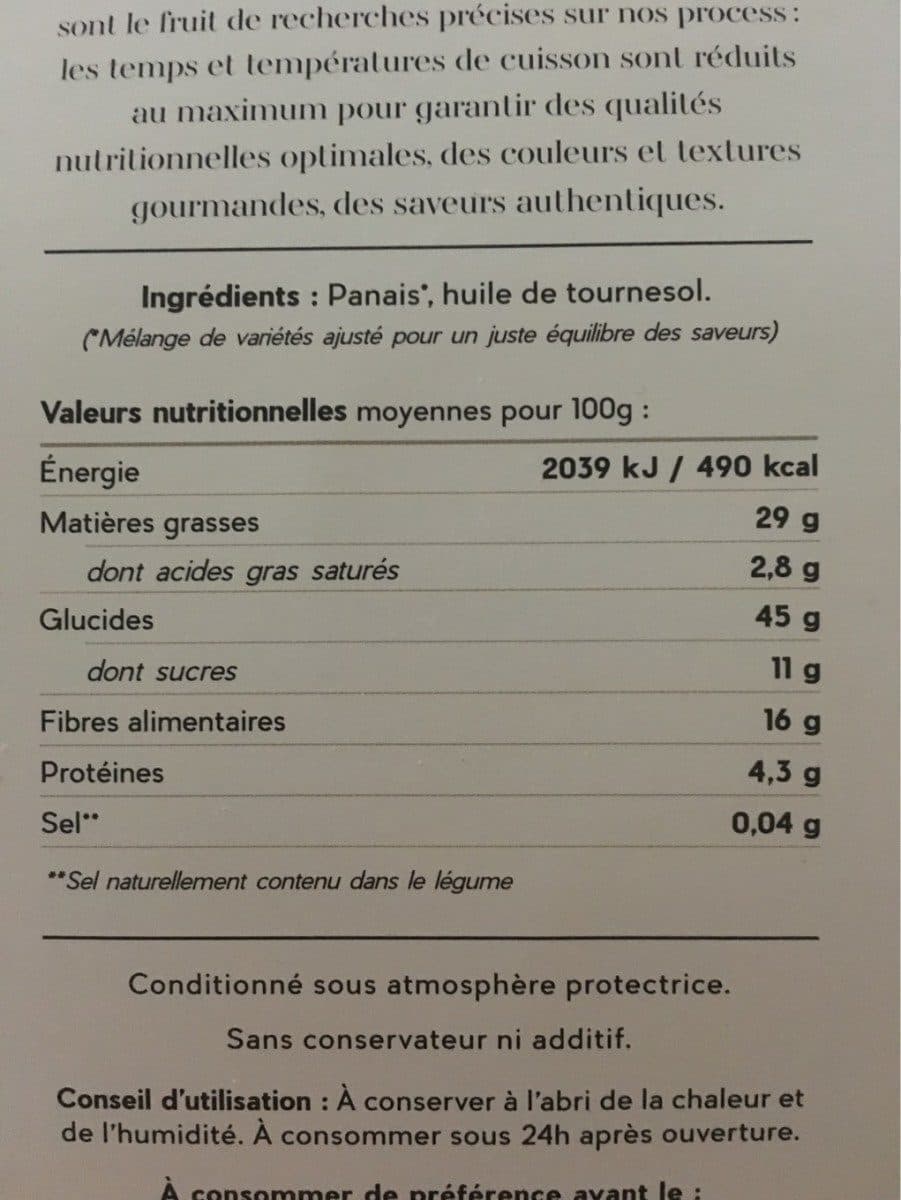 Open Food Facts Chips panais packshot