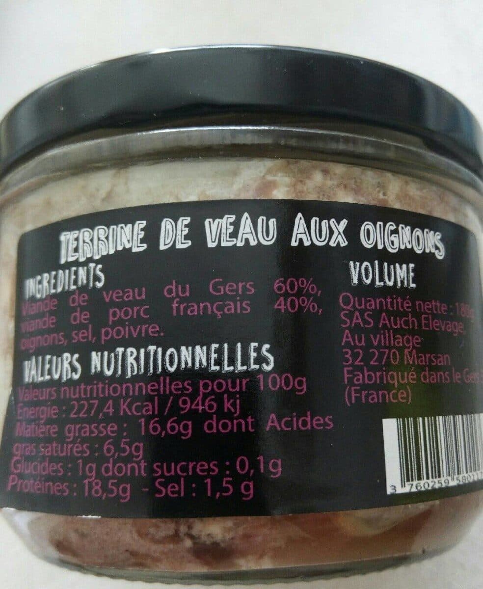 Open Food Facts Terrine de veau aux oignons packshot