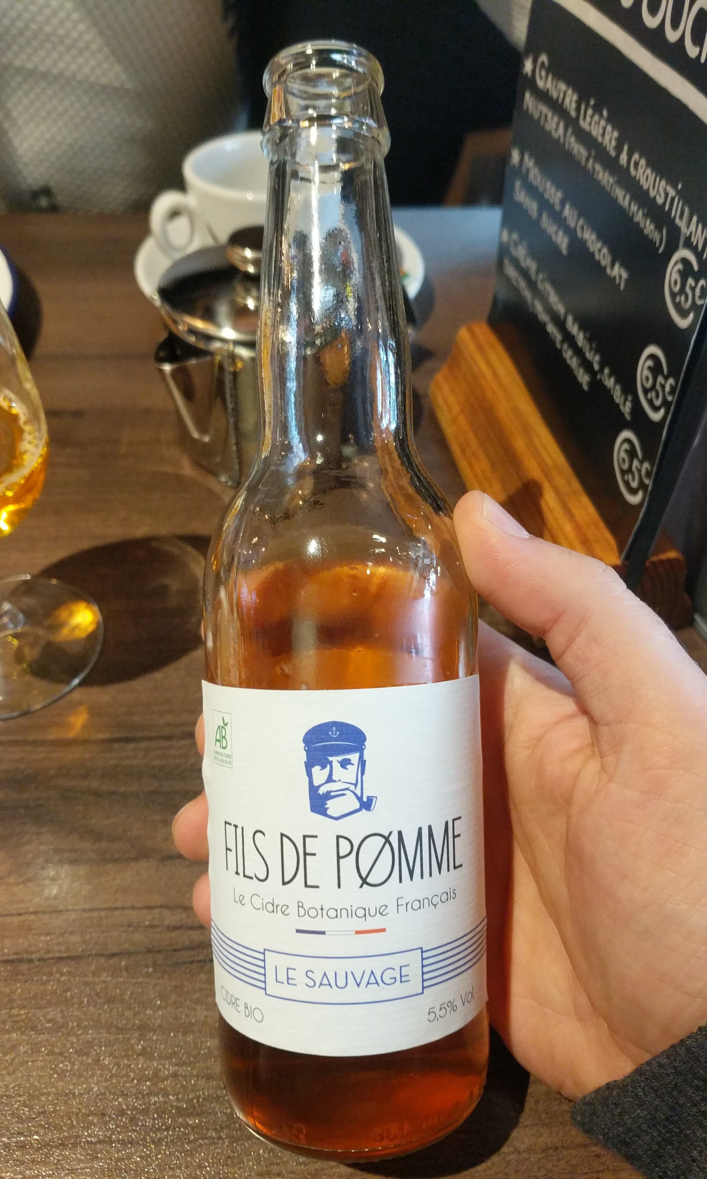 Fils de pomme Cidre Bio "Le Sauvage" packshot