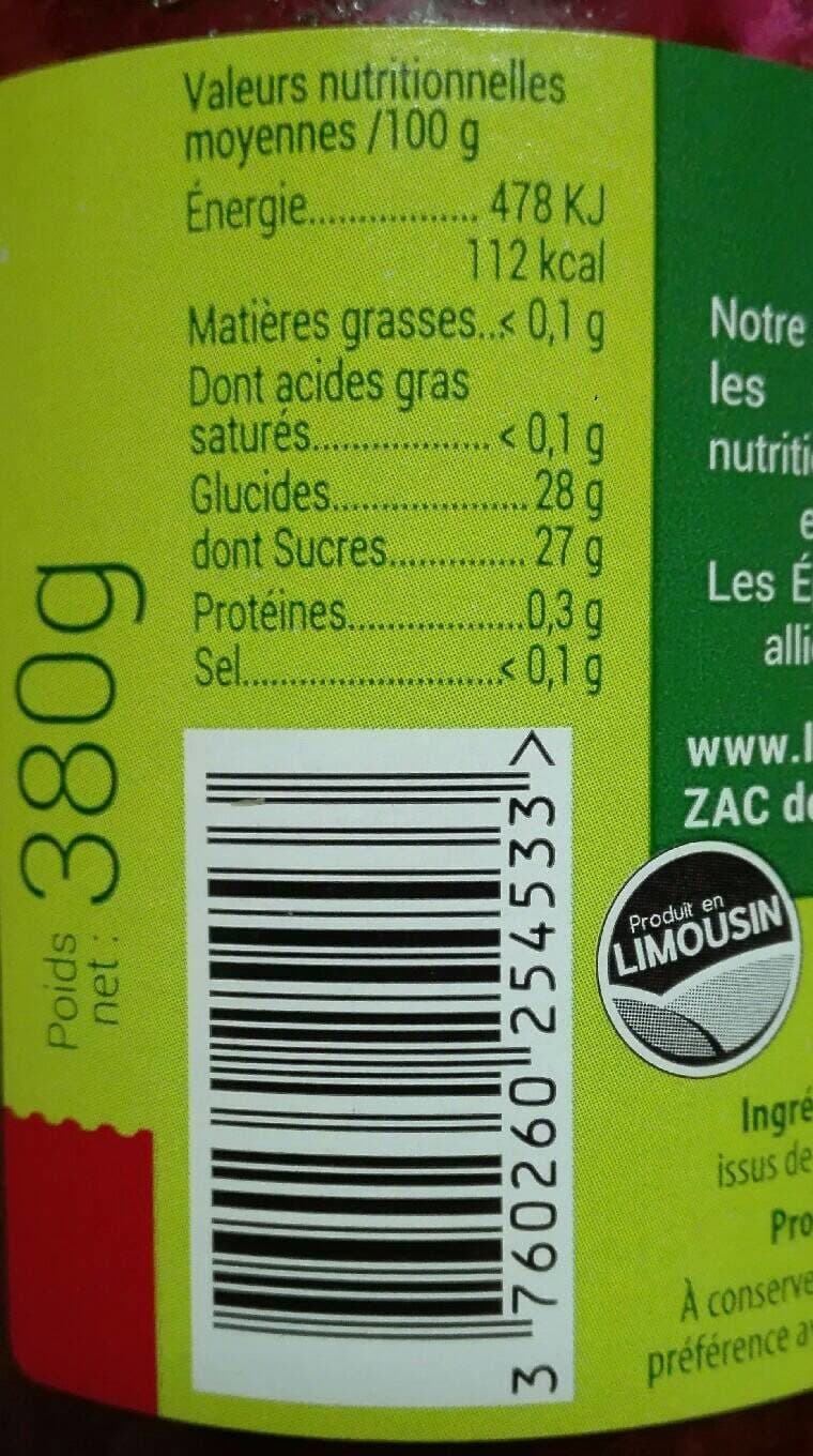Les Raffineurs de Fruits Confruipure bio 100% issu des fruits packshot
