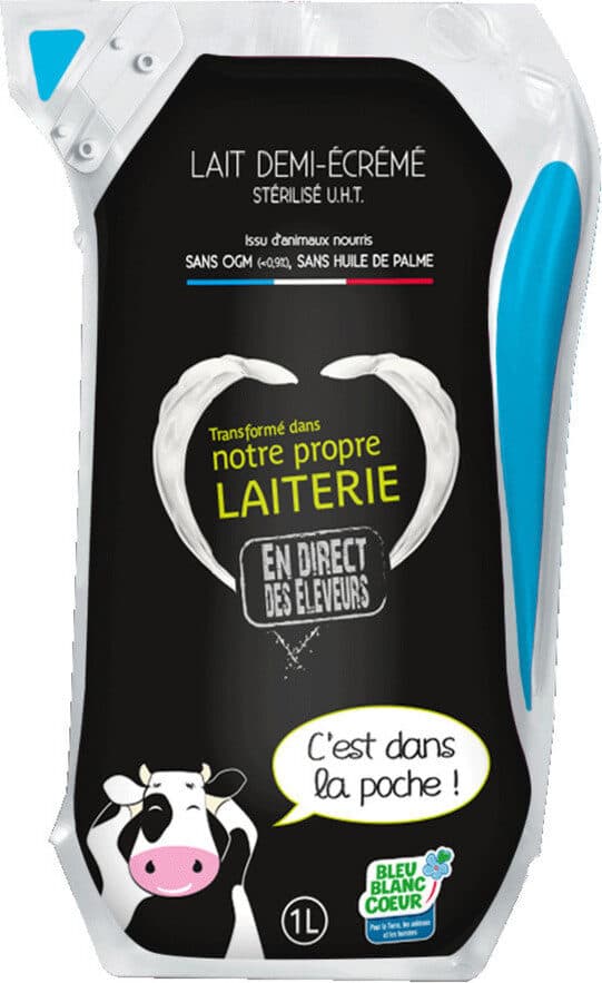 En Direct des Éleveurs Lait Demi Ecrémé UHT packshot