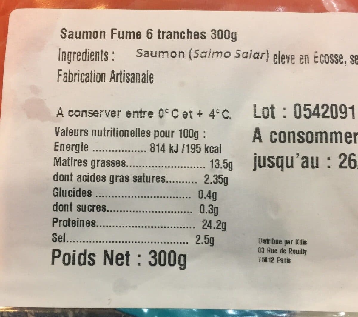 Open Food Facts Saumon fume packshot