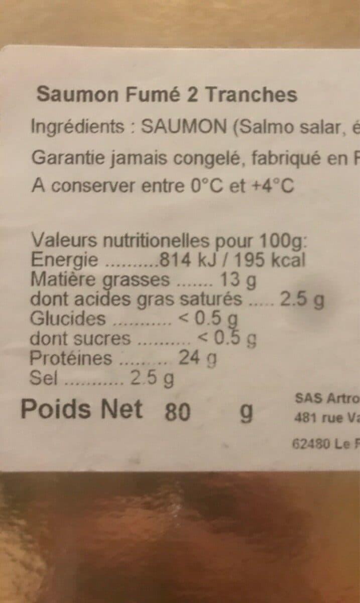 Open Food Facts Saumon fume packshot