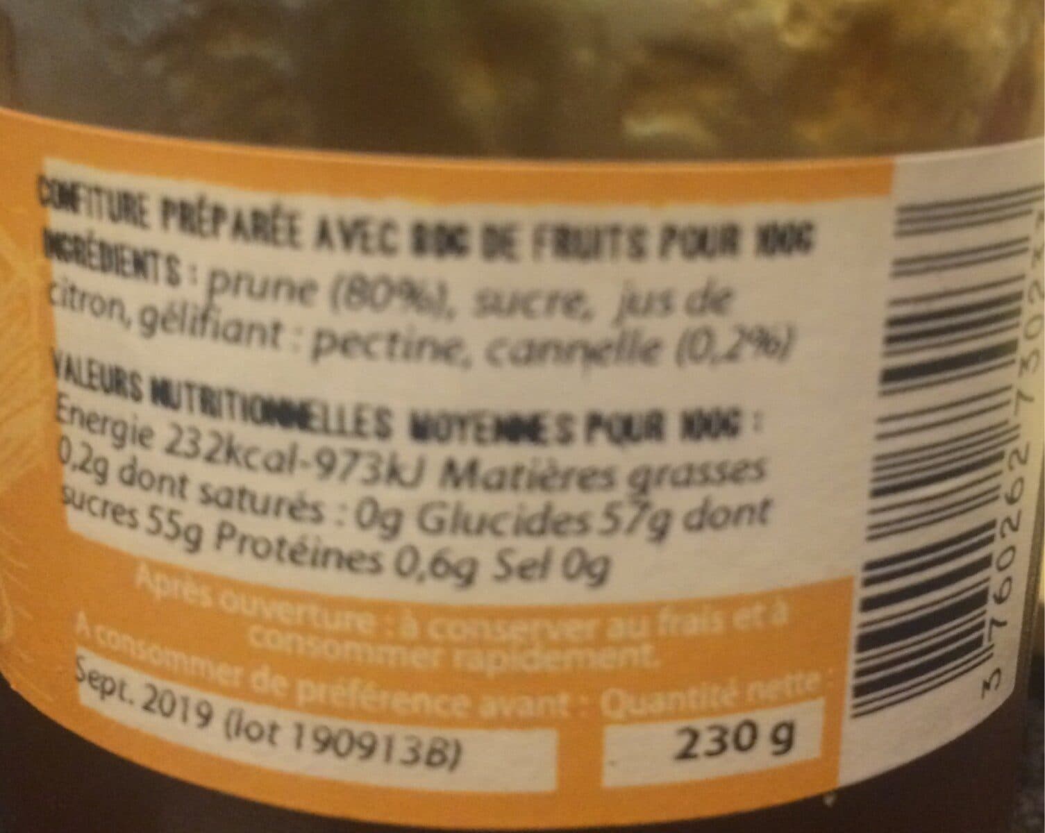 ReBelle Confiture prune canelle packshot