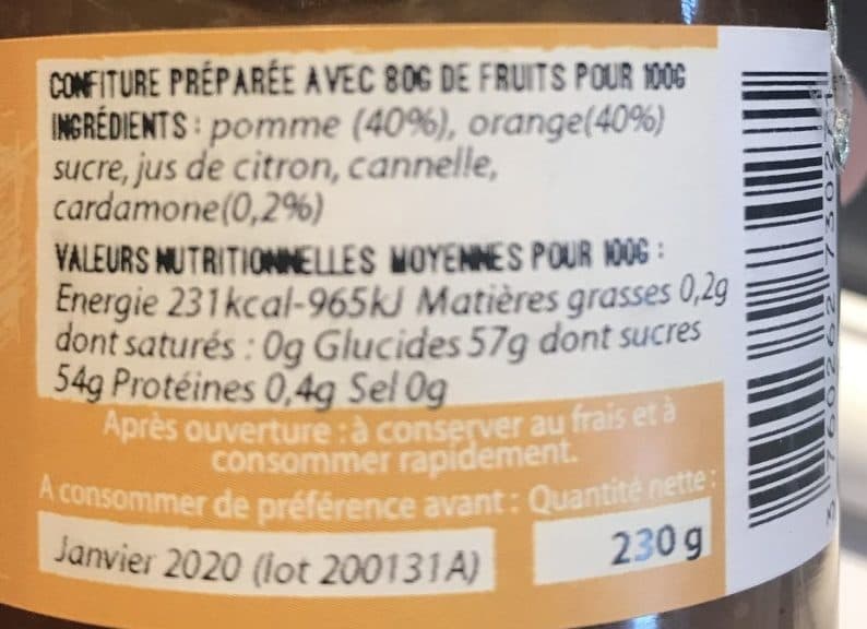 Rebelle Confiture orange pomme épices packshot