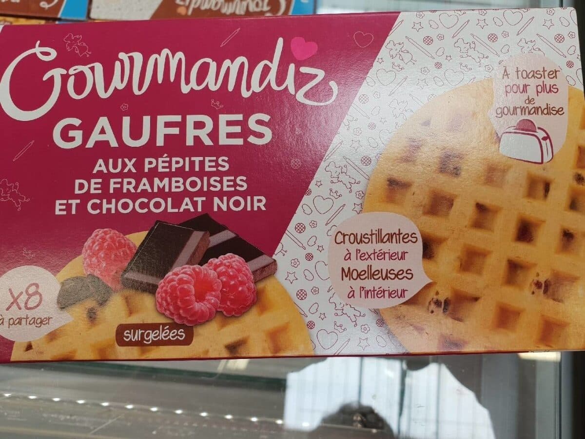 Open Food Facts Gaufres aux pépites de framboises et chocolat noir packshot
