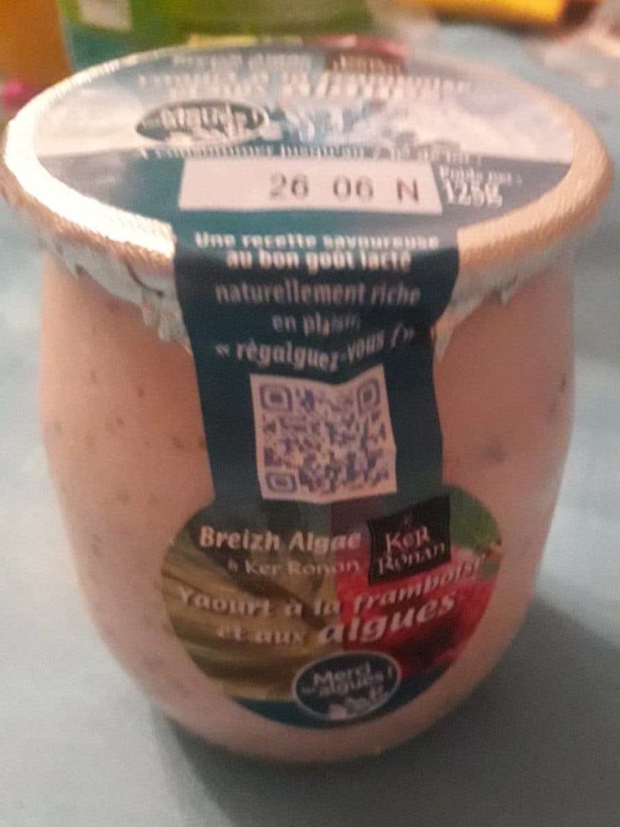 Open Food Facts Yaourt algues framboise packshot