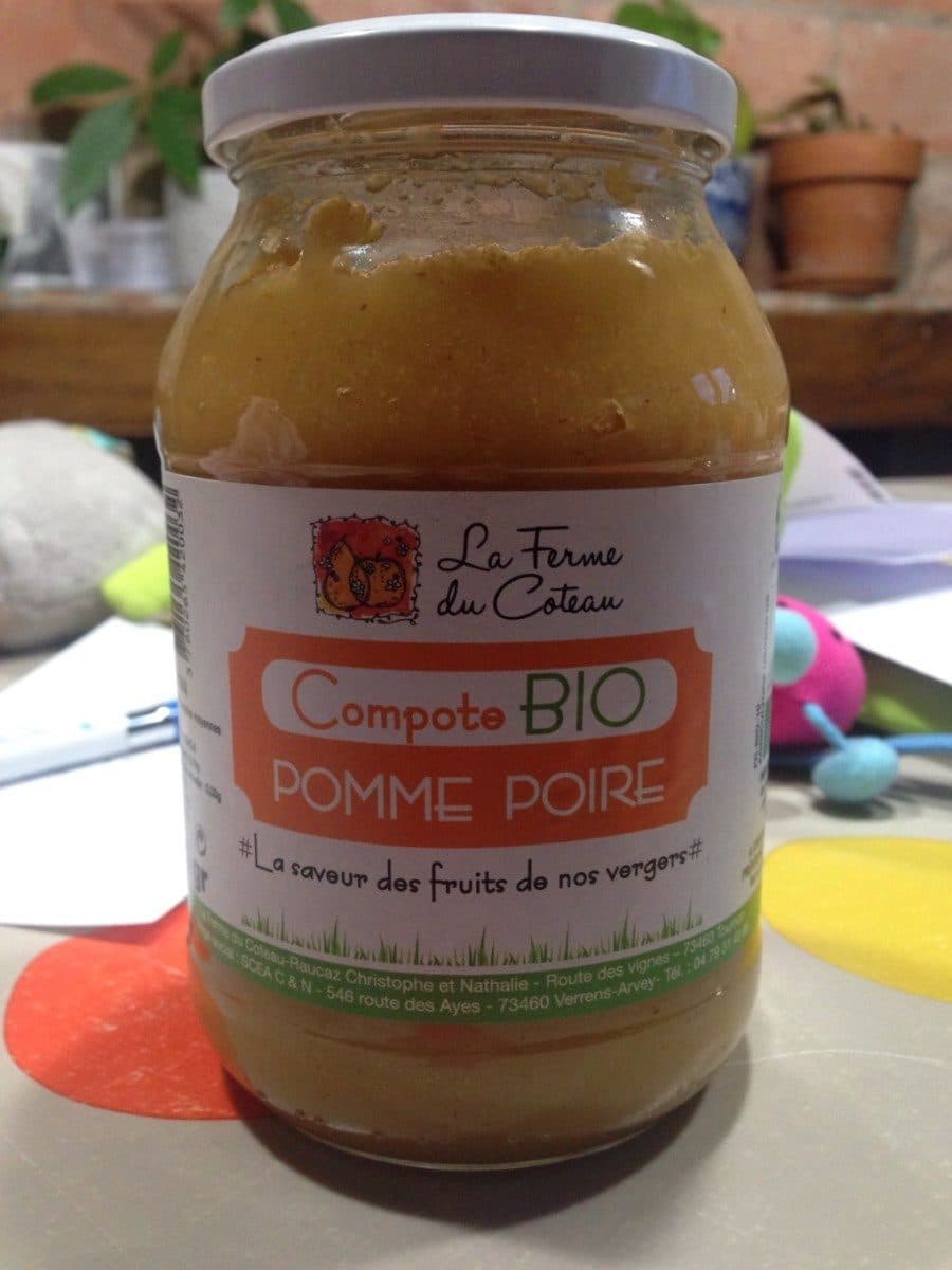 La Ferme Du Coteau Compote Bio Pomme Poire packshot
