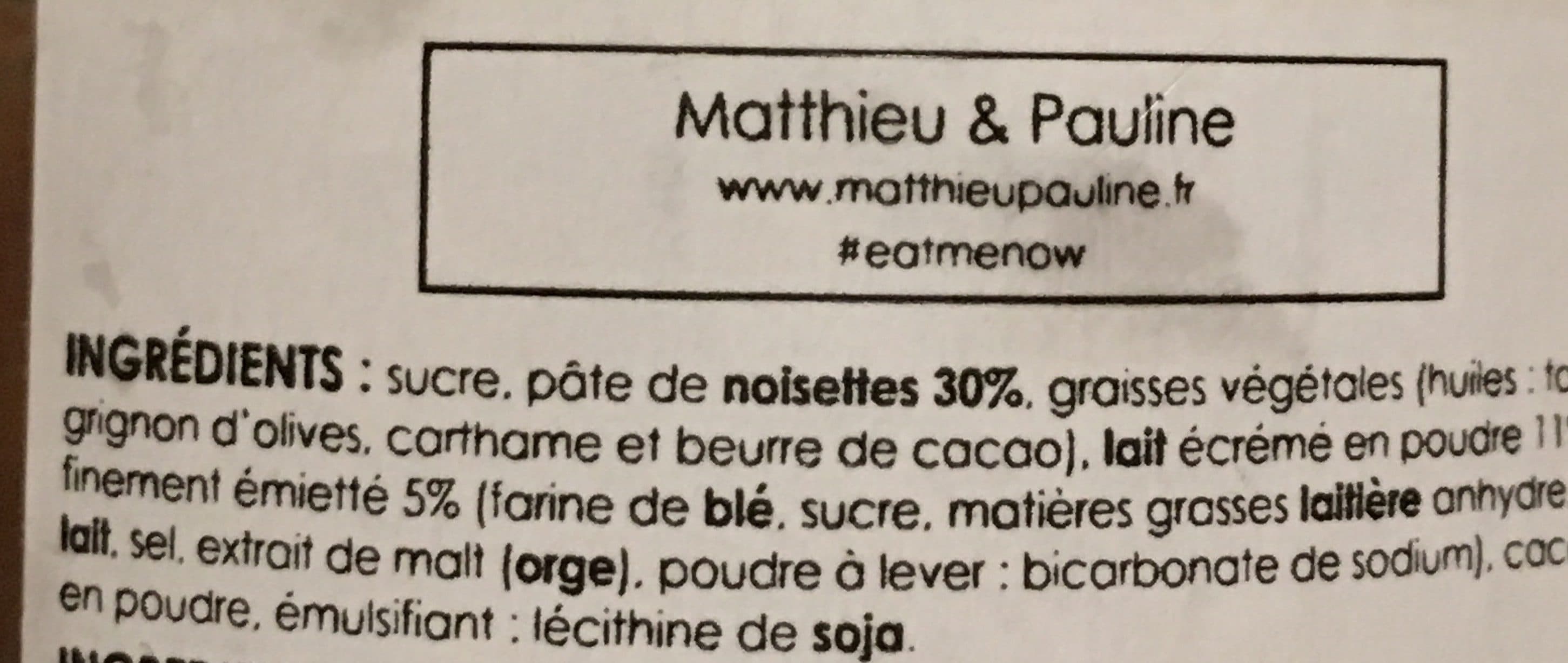 MP Pate à tartiner noisette feuilletine packshot