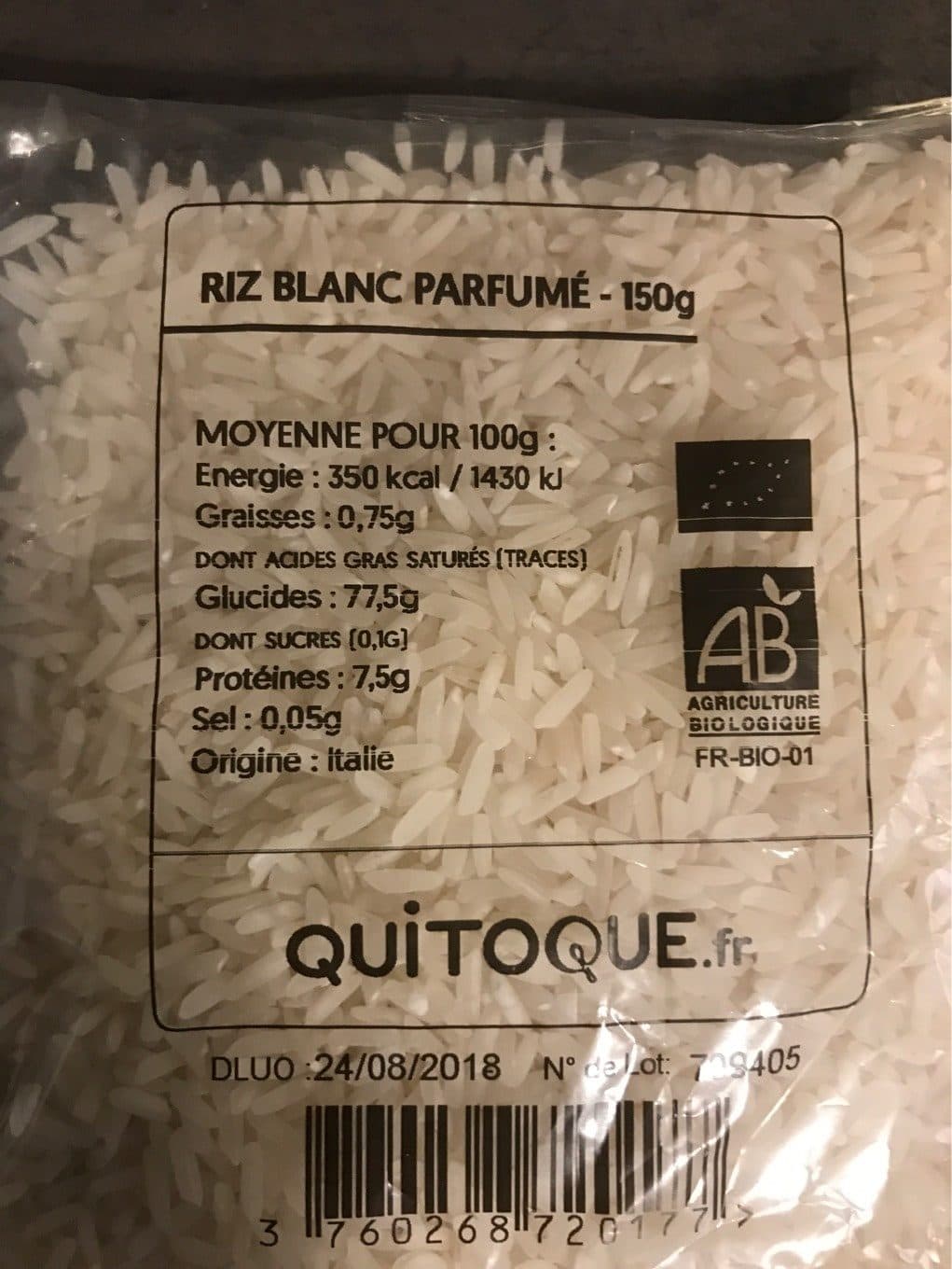 Quitoque Riz blanc parfumé packshot