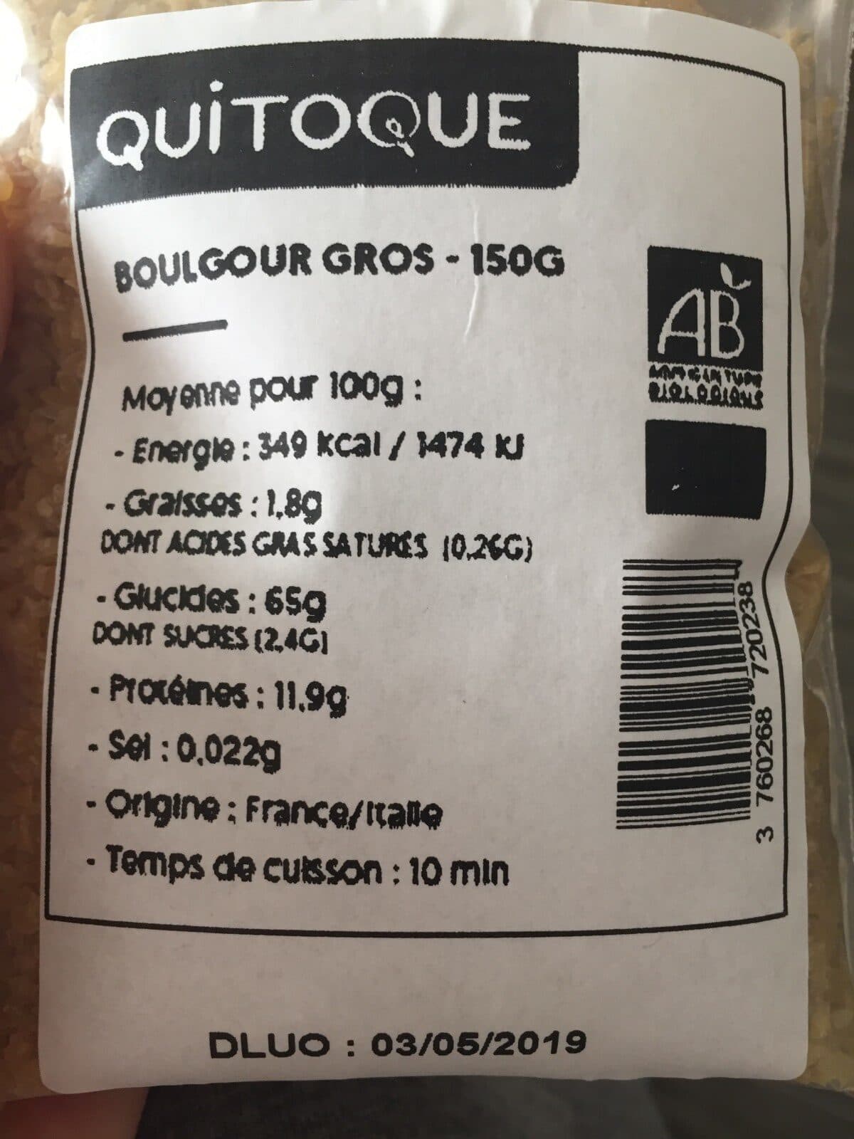 Qui Toque Boulgour Gros packshot
