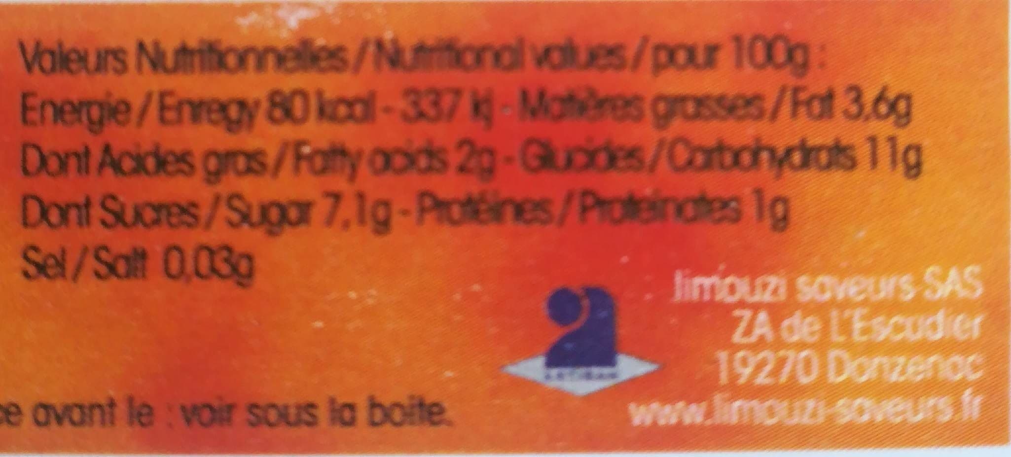 Limouzi Saveurs Le limouzi miel caramel et noix packshot