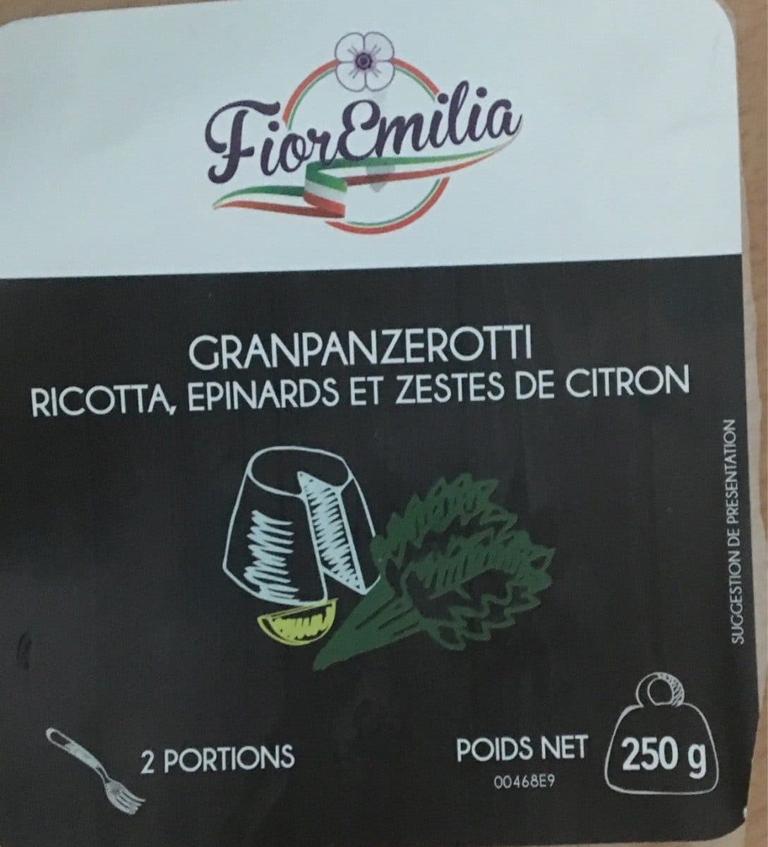 FiorEmilia Grznpanzerotti ricotta epinard et zestes de citron packshot