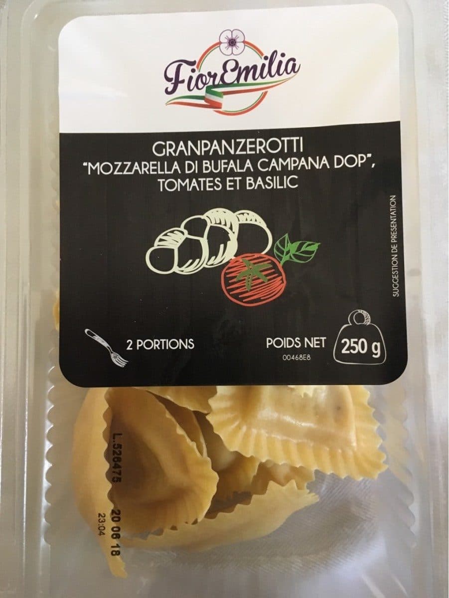 Open Food Facts Granpanzerotti mozzarella tomates et basilic packshot