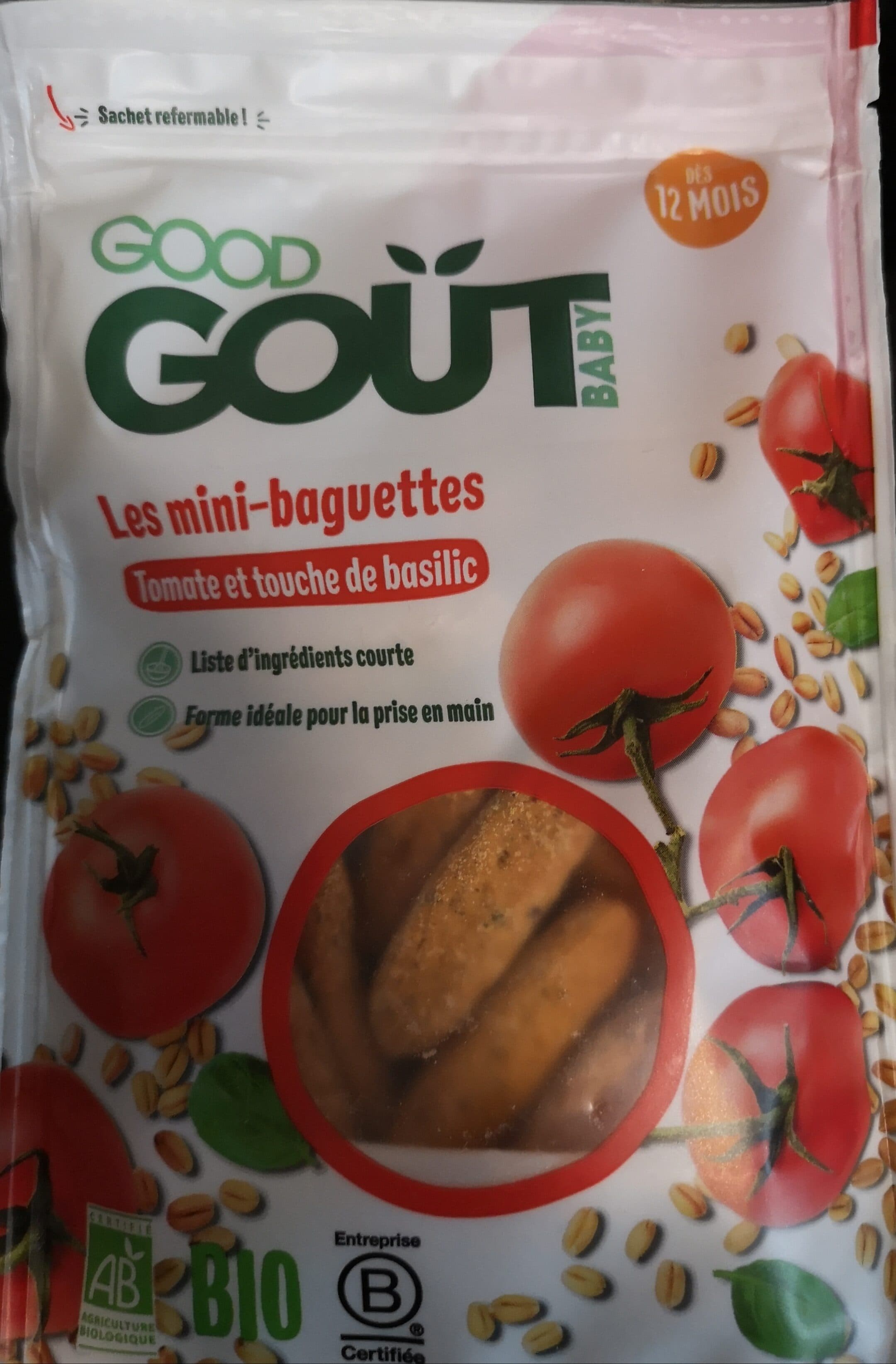 Good Gout Les mini-baguettes Tomate et touche de basilic packshot