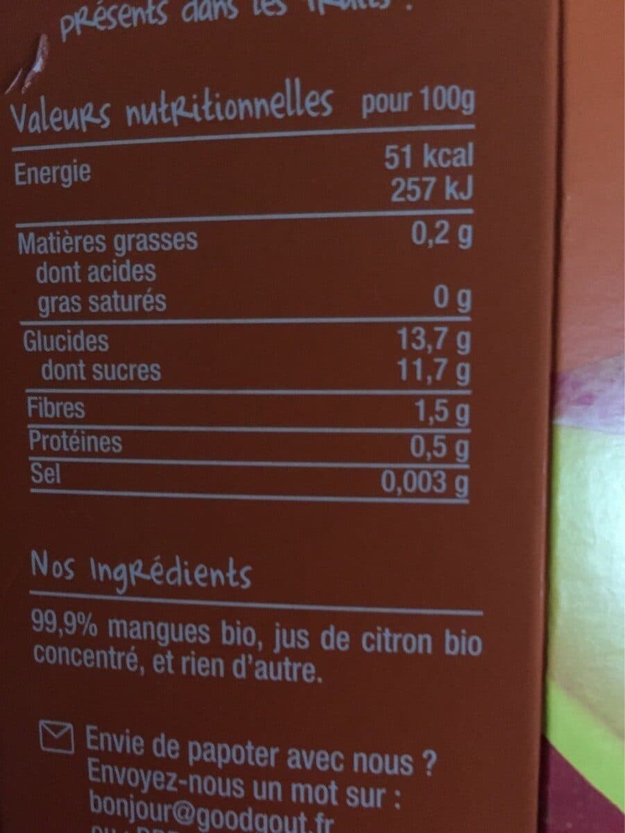 Good Gout Pack de 4 gourdes Mangue packshot